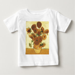 Camiseta De Bebé Vase con quince girasoles, Vincent van Gogh
