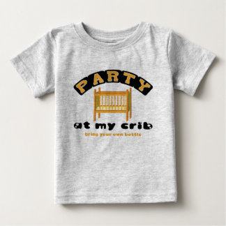 Camiseta De Bebé Vaya de fiesta en mi pesebre, BYOB, divertido,