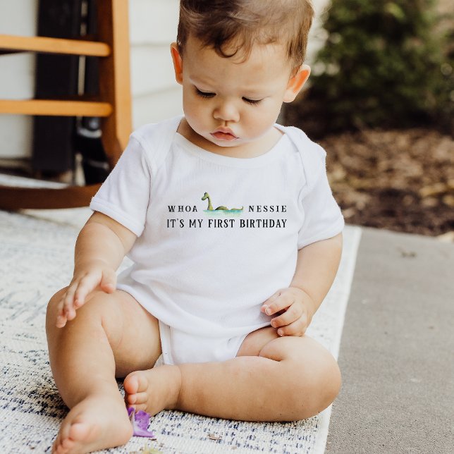 Camiseta De Bebé ¡Vaya Nessie | Cumpleaños Escocés 1er Año (Subido por el creador)