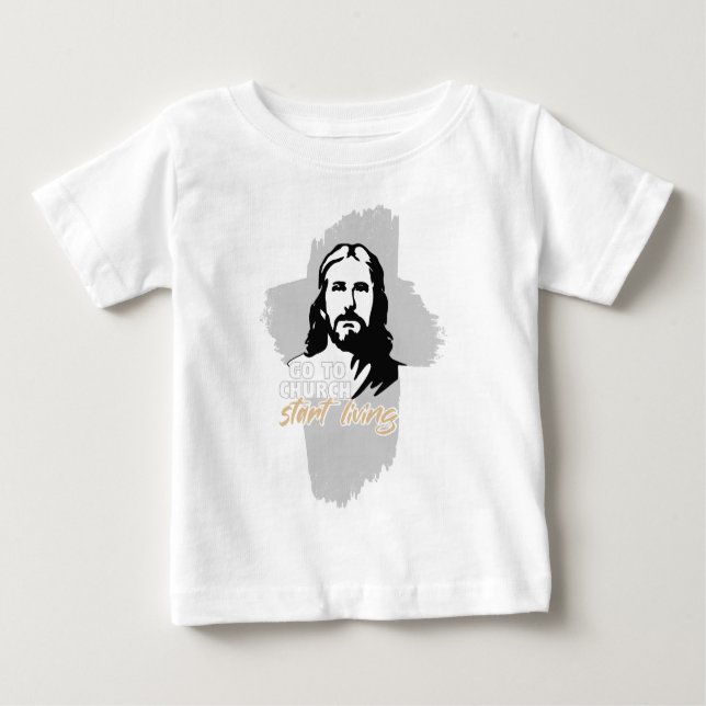 Camiseta De Bebé ¡Ve A La Iglesia! Dios mío. Predicador cristiano (Anverso)