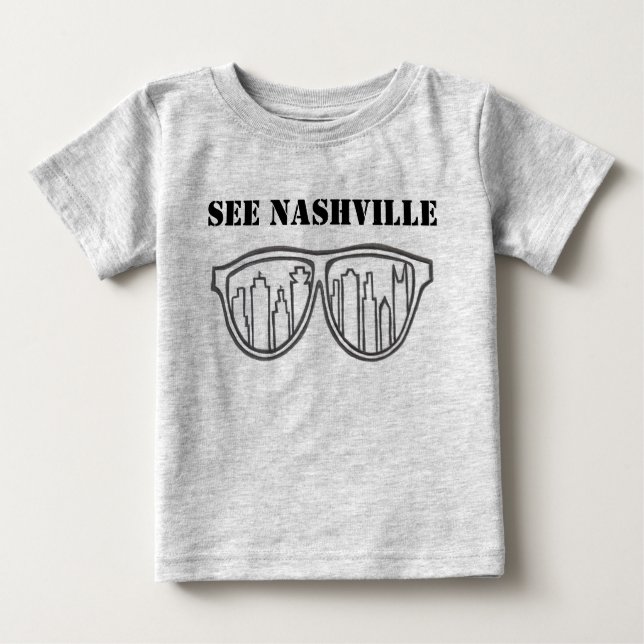 Camiseta De Bebé Vea el horizonte de Nashville (Anverso)