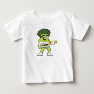 Camiseta De Bebé Vegan Broccoli en Music with Guitar