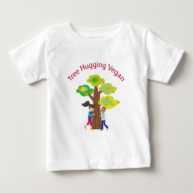 Camiseta De Bebé Vegan de abrazo de árbol (Anverso)
