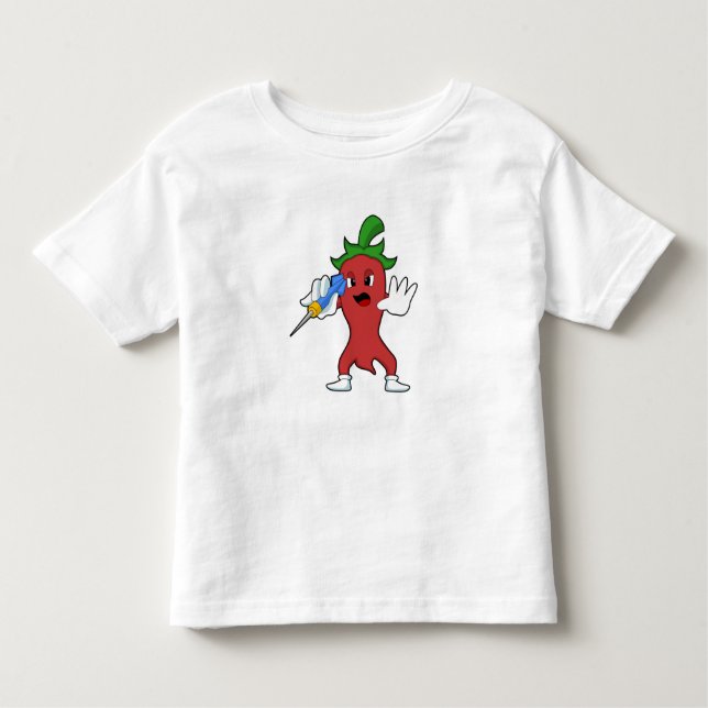Camiseta De Bebé Vegan Pepper en Darts con Dart.PNG (Anverso)