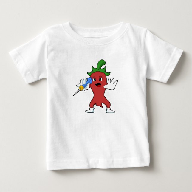 Camiseta De Bebé Vegan Pepper en Darts con Dart.PNG (Anverso)