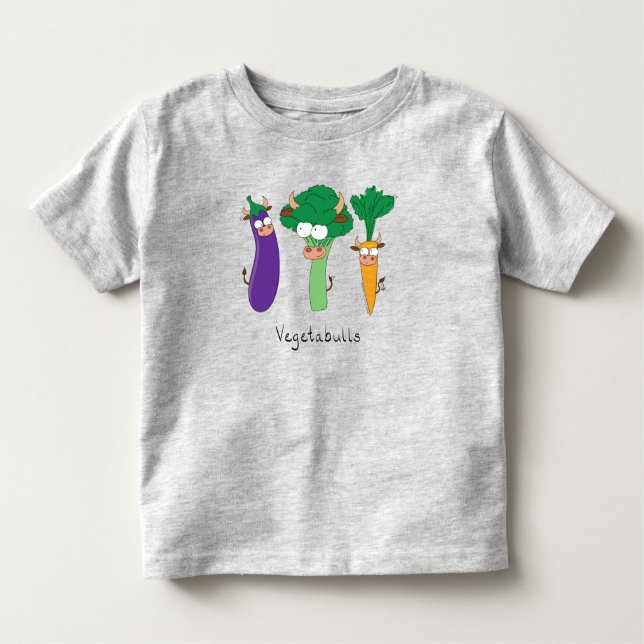 Camiseta De Bebé Vegetales Cute Niños Divertidos Personalizados (Anverso)
