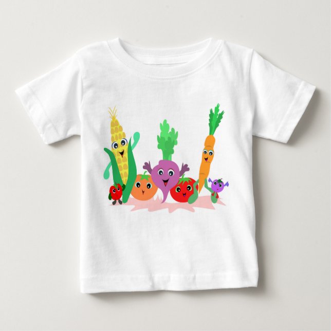 Camiseta De Bebé Veggie Friends for Baby Bodysuit (Anverso)