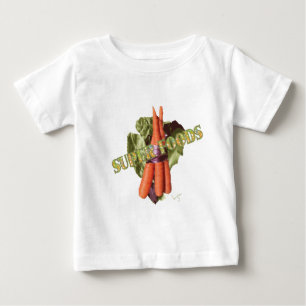 Camiseta De Bebé Veggie Super Food Carrots Lettuce Guay