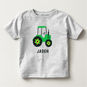 Camiseta De Bebé Vehículo agrícola personalizado de Tractor Verde p