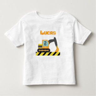 Camiseta De Bebé Vehículo anaranjado de la construcción del