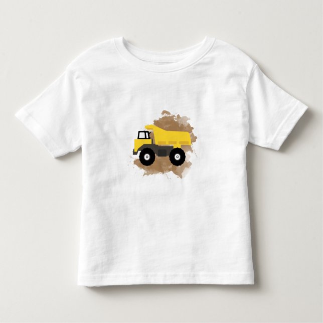 Camiseta De Bebé Vehículo de Construcción de Barro  (Anverso)