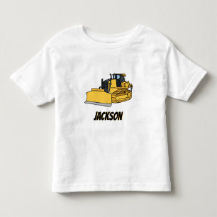Camiseta De Bebé Vehículo de construcción de bulldozer personalizad