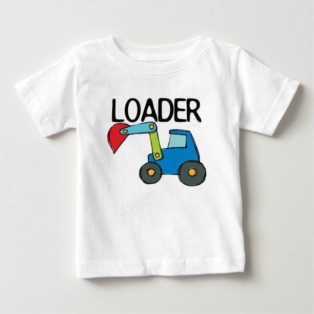 Camiseta De Bebé Vehículo de construcción del cargador (Anverso)
