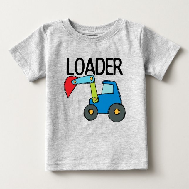 Camiseta De Bebé Vehículo de construcción del cargador (Anverso)