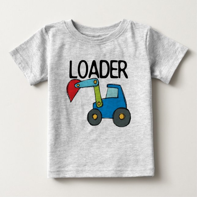 Camiseta De Bebé Vehículo de construcción del cargador (Anverso)