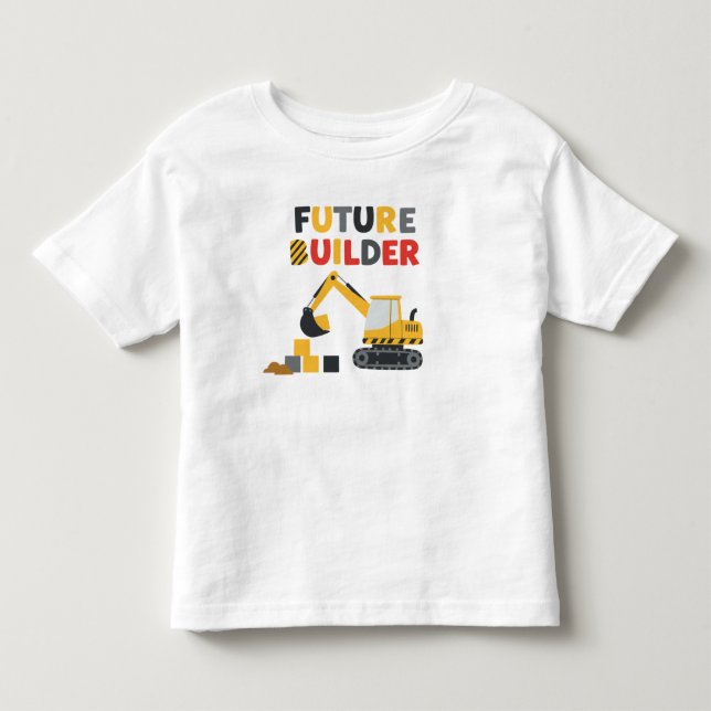 Camiseta De Bebé Vehículo de Construcción para Futuros Constructore (Anverso)