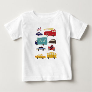 Camiseta De Bebé Vehículos