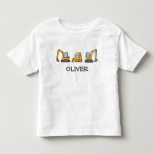 Camiseta De Bebé Vehículos de Construcción Divertidos para Niños