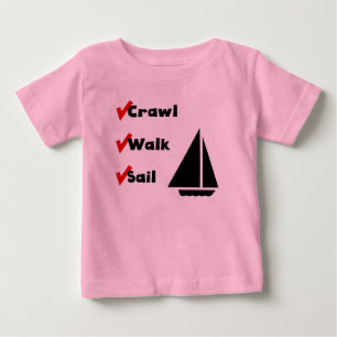 Camiseta De Bebé Vela del paseo del arrastre