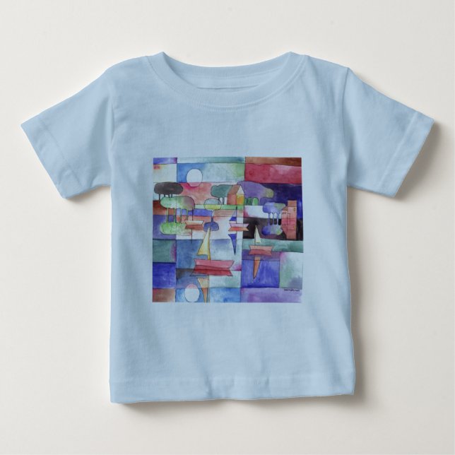 Camiseta De Bebé VELA EN EL NAVEGADOR Pintando acuarela (Anverso)