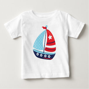 Camiseta De Bebé Vela, vela, vela, vela, barco, barco