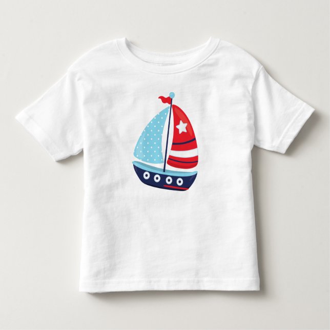 Camiseta De Bebé Vela, vela, vela, vela, barco, barco (Anverso)