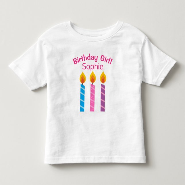 Camiseta De Bebé Velas de cumpleaños personalizadas para un niño pe (Anverso)
