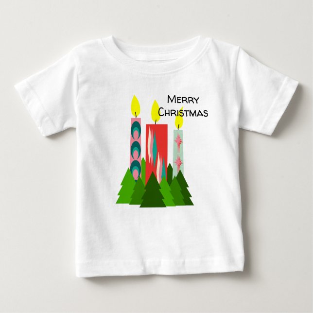 Camiseta De Bebé Velas navidades (Anverso)