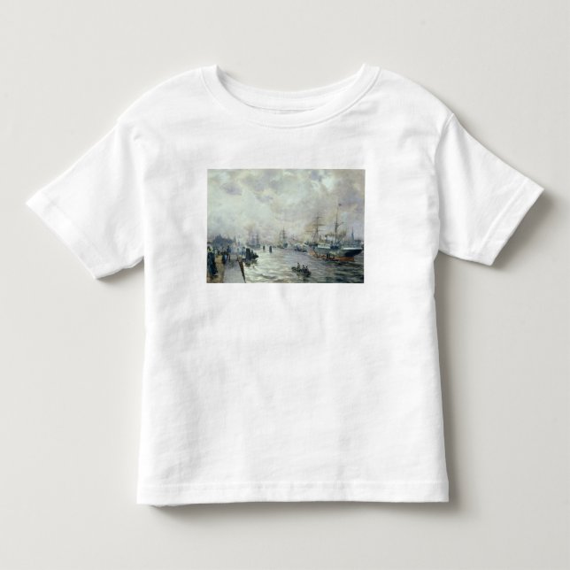 Camiseta De Bebé Veleros en el puerto de Hamburgo, 1889 (Anverso)