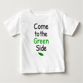 Camiseta De Bebé ven al lado verde