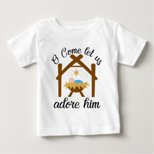Camiseta De Bebé Venid adorémosle
