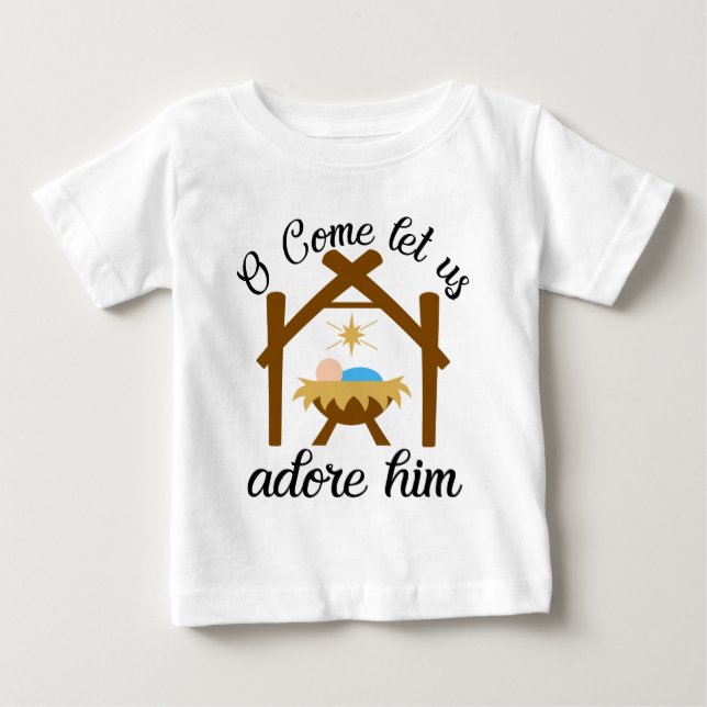 Camiseta De Bebé Venid adorémosle (Anverso)
