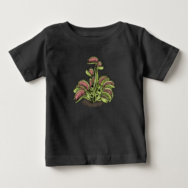 Camiseta De Bebé Venus Fly Trap Planta Carnivorous Planta Venus Fly (Anverso)