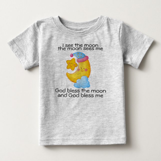 Camiseta De Bebé Veo El Creeper De La Noche De La Luna (Anverso)