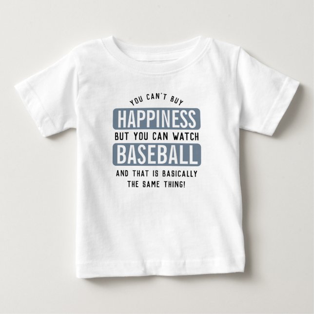Camiseta De Bebé Ver el béisbol es felicidad es divertido el béisbo (Anverso)