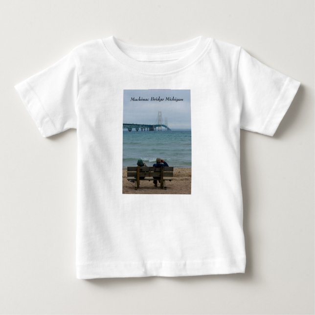 Camiseta De Bebé Ver Puente Mackinac (Anverso)