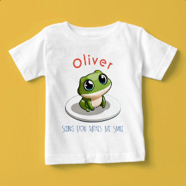 Camiseta De Bebé Ver que me hace sonreír nombre personalizado