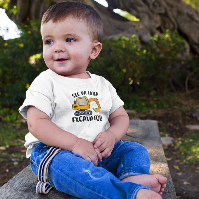 Camiseta De Bebé Ver Ya Después Excavator Toddler T-Shirt (Subido por el creador)