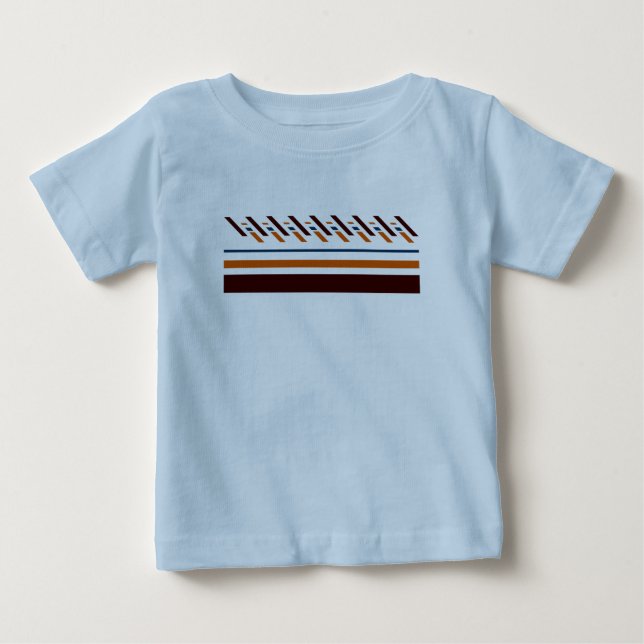 Camiseta De Bebé Verano  A rayas Colorido  (Anverso)