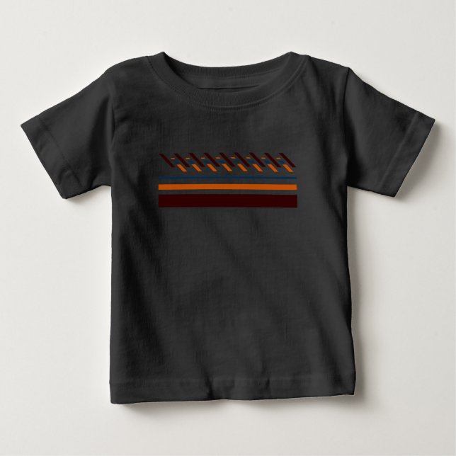 Camiseta De Bebé Verano  A rayas Colorido  (Anverso)