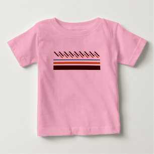 Camiseta De Bebé Verano  A rayas Colorido 