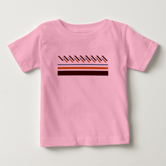 Camiseta De Bebé Verano  A rayas Colorido  (Anverso)