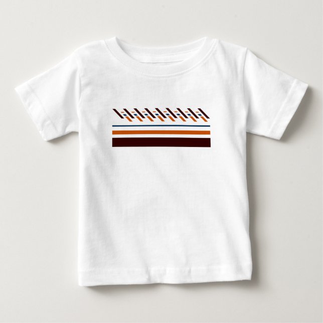 Camiseta De Bebé Verano  A rayas Colorido  (Anverso)