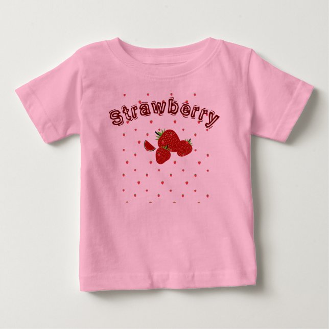 Camiseta De Bebé Verano de Fresa Lindo (Anverso)