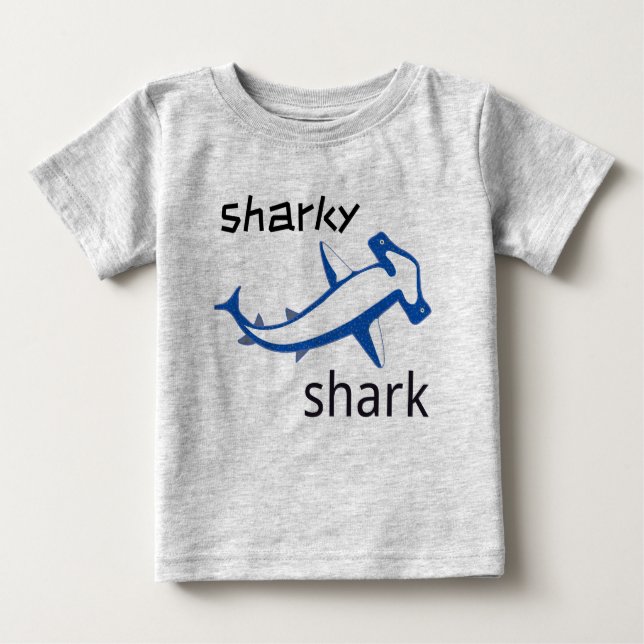 Camiseta De Bebé Verano de tiburón Sharky (Anverso)