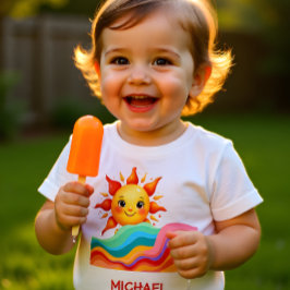 Camiseta De Bebé Verano Feliz Brillante Sol