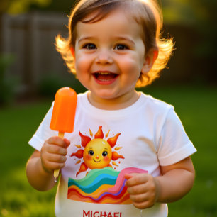 Camiseta De Bebé Verano Feliz Brillante Sol
