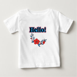 Camiseta De Bebé Verano  Hola  Flor