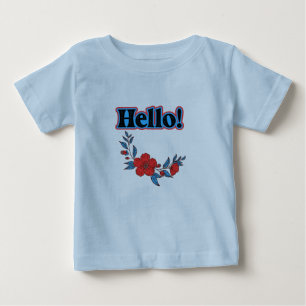 Camiseta De Bebé Verano Hola Flor