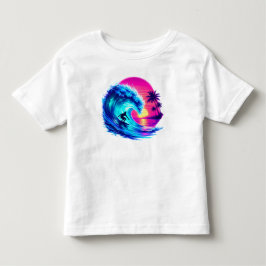 Camiseta De Bebé Verano Playa Acuarela PNG Océano Tropical Vibrante